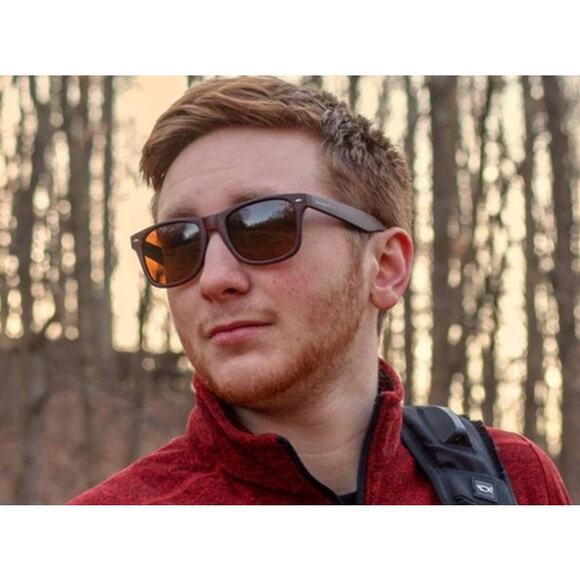 SHADY RAYS Classic Timber Amber Wood Polarized Sunglasses - Picture 10 of 11